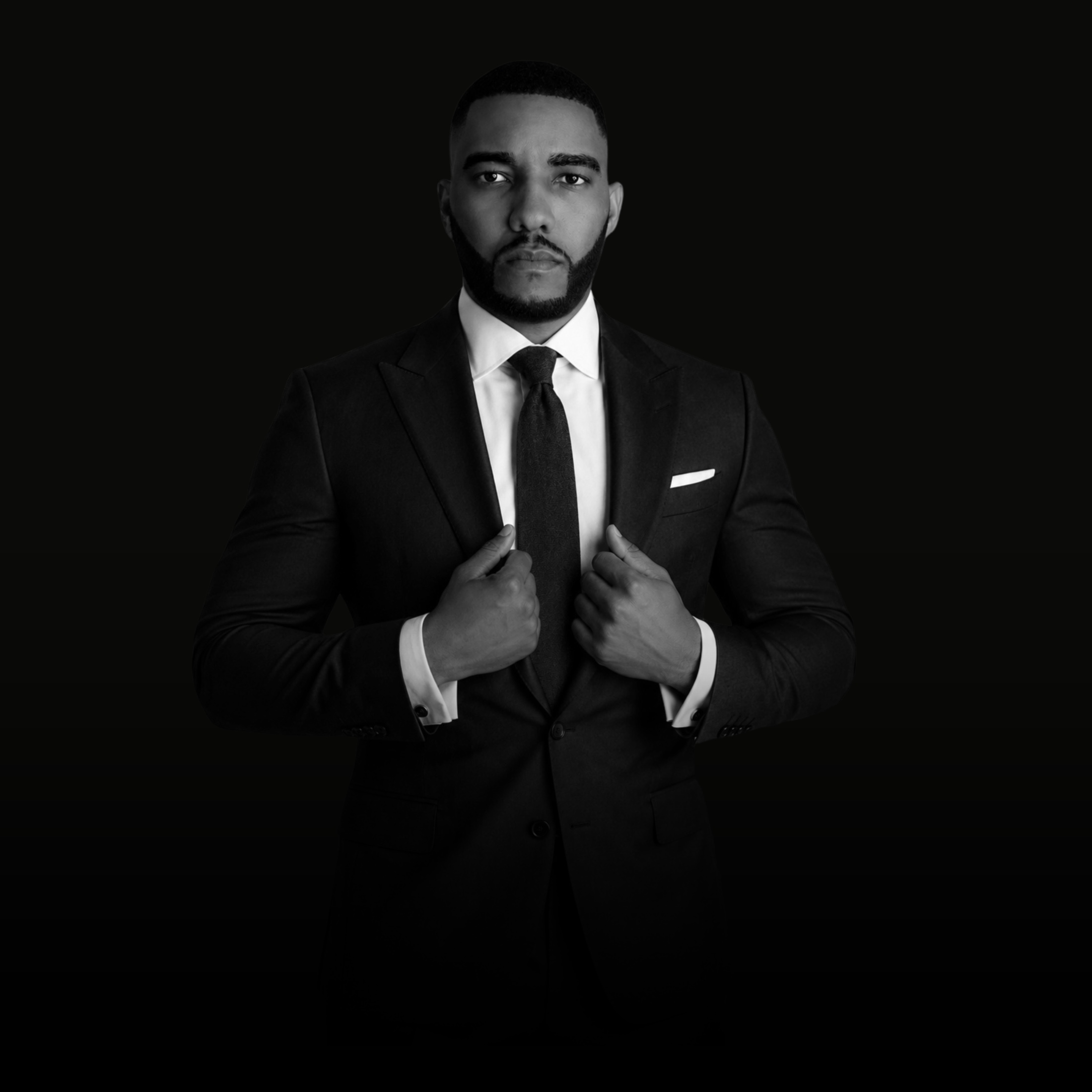 Michael Harte Jr. wearing a Tom Ford suit